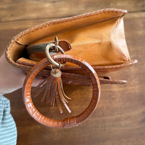 Vintage tooled leather clutch Mexican Mexico brown western boho purse - Picture 7 of 16